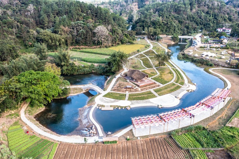 早春茶開采節(jié)主會(huì)場五指山市毛納村。