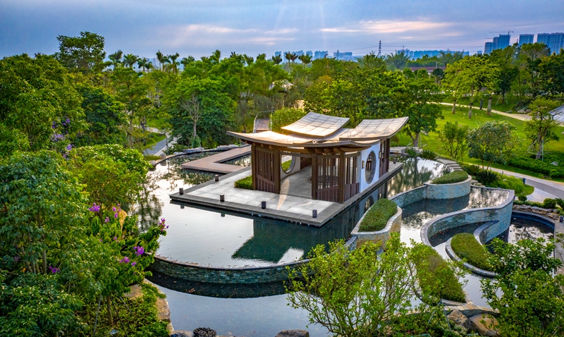 海南生態(tài)軟件園二期水月公園。