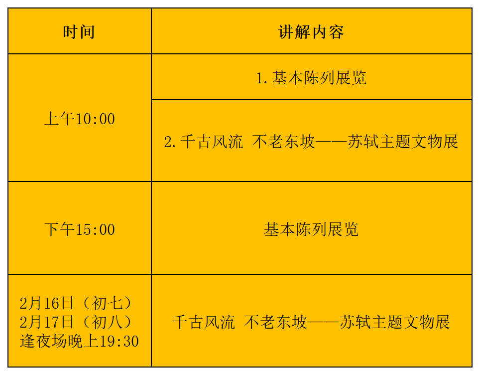 定時講解時間表。海南省博物館供圖