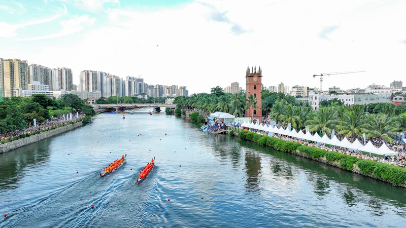 海口借“龍舟”傳承端午習(xí)俗，打造活力濱海之城。主辦方供圖